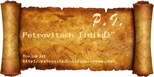 Petrovitsch Ildikó névjegykártya